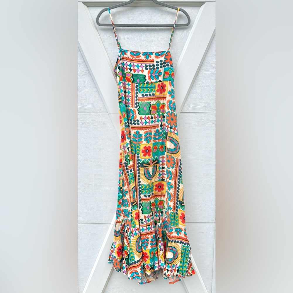 Colorful Geometric Maxi Dress